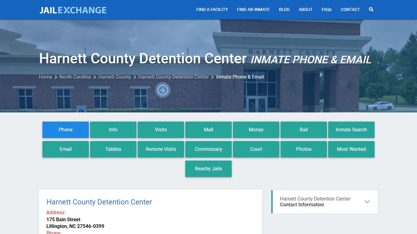 Inmate Phone - Harnett County Detention Center, NC - Jail Exchange